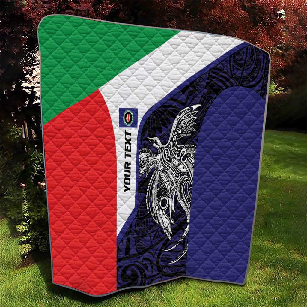 Personalised PNG Bougainville Quilt Bird of Paradise Tattoo Flag Motif - Polynesian Pride