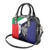 Personalised PNG Bougainville Shoulder Handbag Bird of Paradise Tattoo Flag Motif - Polynesian Pride