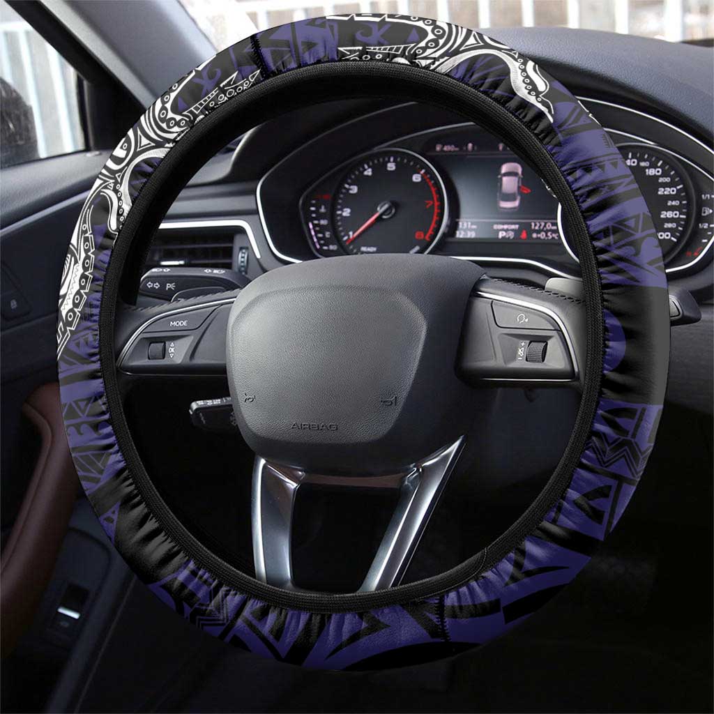 PNG Bougainville Steering Wheel Cover Bird of Paradise Tattoo Flag Motif - Polynesian Pride