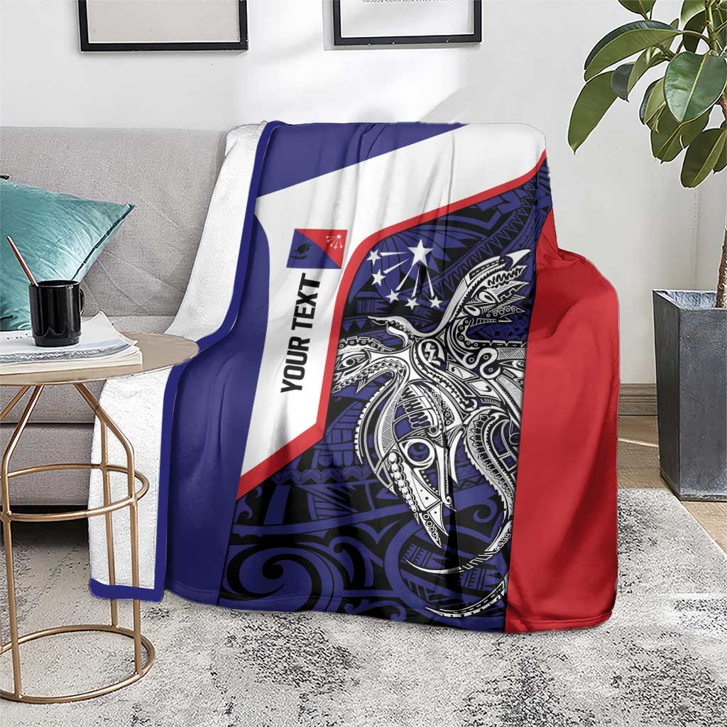 Personalised PNG Central Province Blanket Bird of Paradise Tattoo Flag Motif - Polynesian Pride