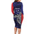 Personalised PNG Central Province Family Matching Long Sleeve Bodycon Dress and Hawaiian Shirt Bird of Paradise Tattoo Flag Motif - Polynesian Pride