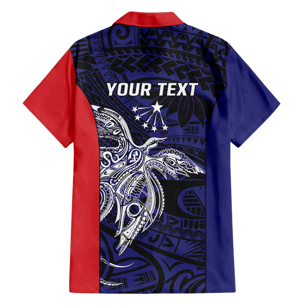 Personalised PNG Central Province Family Matching Short Sleeve Bodycon Dress and Hawaiian Shirt Bird of Paradise Tattoo Flag Motif - Polynesian Pride