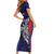 Personalised PNG Central Province Family Matching Short Sleeve Bodycon Dress and Hawaiian Shirt Bird of Paradise Tattoo Flag Motif - Polynesian Pride