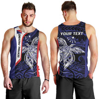 Personalised PNG Central Province Men Tank Top Bird of Paradise Tattoo Flag Motif LT9 - Polynesian Pride