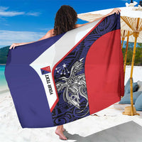 Personalised PNG Central Province Sarong Bird of Paradise Tattoo Flag Motif - Polynesian Pride