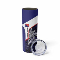 Personalised PNG Central Province Skinny Tumbler Bird of Paradise Tattoo Flag Motif - Polynesian Pride