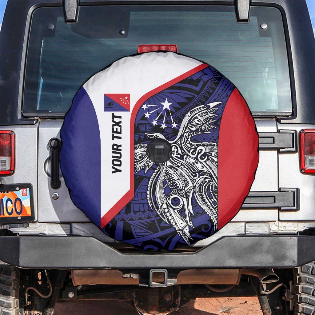 Personalised PNG Central Province Spare Tire Cover Bird of Paradise Tattoo Flag Motif - Polynesian Pride