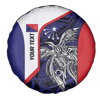 Personalised PNG Central Province Spare Tire Cover Bird of Paradise Tattoo Flag Motif - Polynesian Pride