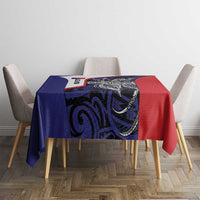 Personalised PNG Central Province Tablecloth Bird of Paradise Tattoo Flag Motif - Polynesian Pride