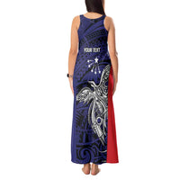 Personalised PNG Central Province Tank Maxi Dress Bird of Paradise Tattoo Flag Motif - Polynesian Pride