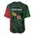 Personalised PNG Chimbu Province Baseball Jersey Bird of Paradise Tattoo Flag Motif - Polynesian Pride