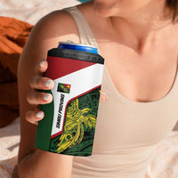 Personalised PNG Chimbu Province 4 in 1 Can Cooler Tumbler Bird of Paradise Tattoo Flag Motif - Polynesian Pride