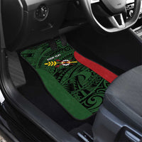 Personalised PNG Chimbu Province Car Mats Bird of Paradise Tattoo Flag Motif - Polynesian Pride