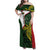 Personalised PNG Chimbu Province Family Matching Off Shoulder Maxi Dress and Hawaiian Shirt Bird of Paradise Tattoo Flag Motif - Polynesian Pride
