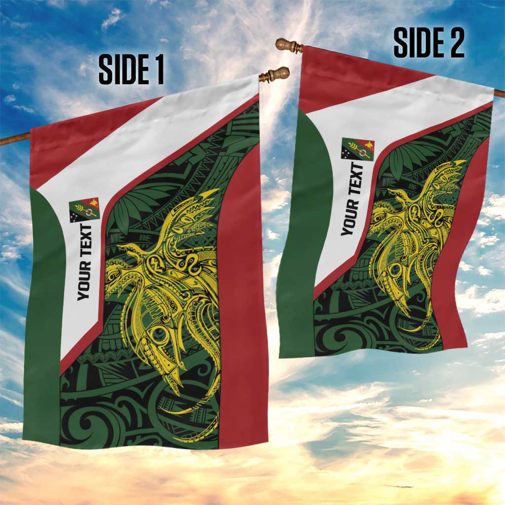 Personalised PNG Chimbu Province Garden Flag Bird of Paradise Tattoo Flag Motif - Polynesian Pride