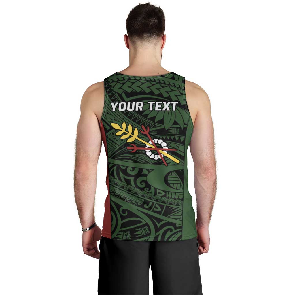 Personalised PNG Chimbu Province Men Tank Top Bird of Paradise Tattoo Flag Motif LT9 - Polynesian Pride
