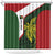 Personalised PNG Chimbu Province Shower Curtain Bird of Paradise Tattoo Flag Motif - Polynesian Pride
