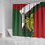 Personalised PNG Chimbu Province Shower Curtain Bird of Paradise Tattoo Flag Motif - Polynesian Pride