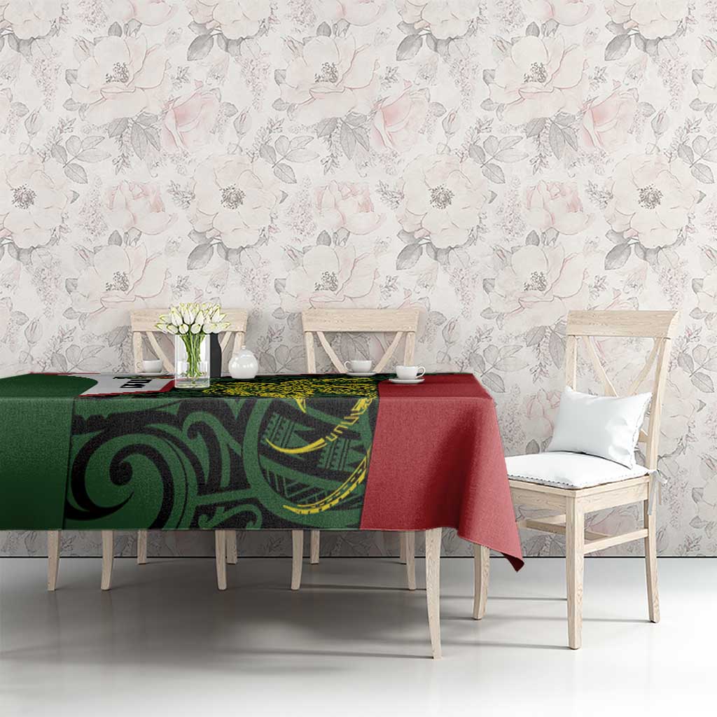 Personalised PNG Chimbu Province Tablecloth Bird of Paradise Tattoo Flag Motif - Polynesian Pride