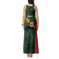 Personalised PNG Chimbu Province Tank Maxi Dress Bird of Paradise Tattoo Flag Motif - Polynesian Pride