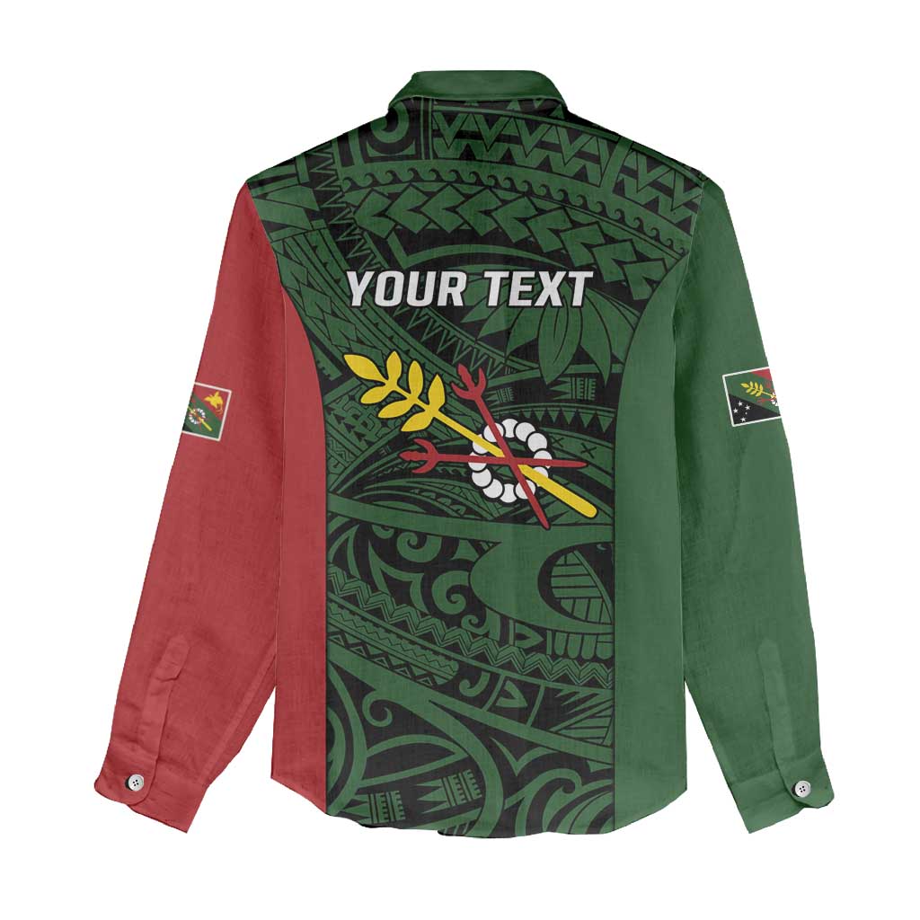 Personalised PNG Chimbu Province Women Casual Shirt Bird of Paradise Tattoo Flag Motif LT9 - Polynesian Pride