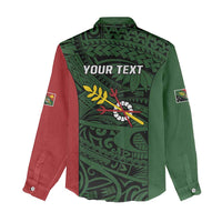 Personalised PNG Chimbu Province Women Casual Shirt Bird of Paradise Tattoo Flag Motif LT9 - Polynesian Pride