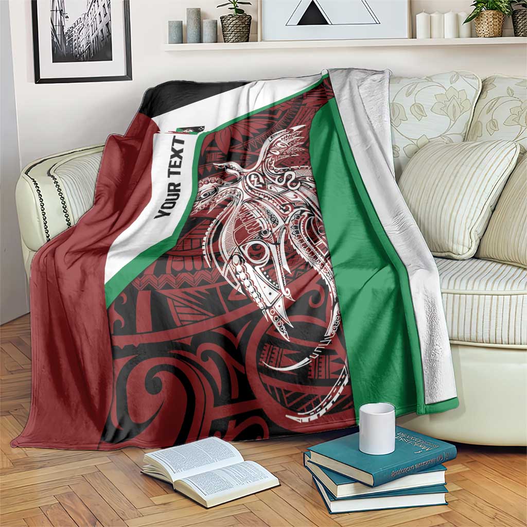 Personalised PNG East New Britain Province Blanket Bird of Paradise Tattoo Flag Motif - Polynesian Pride