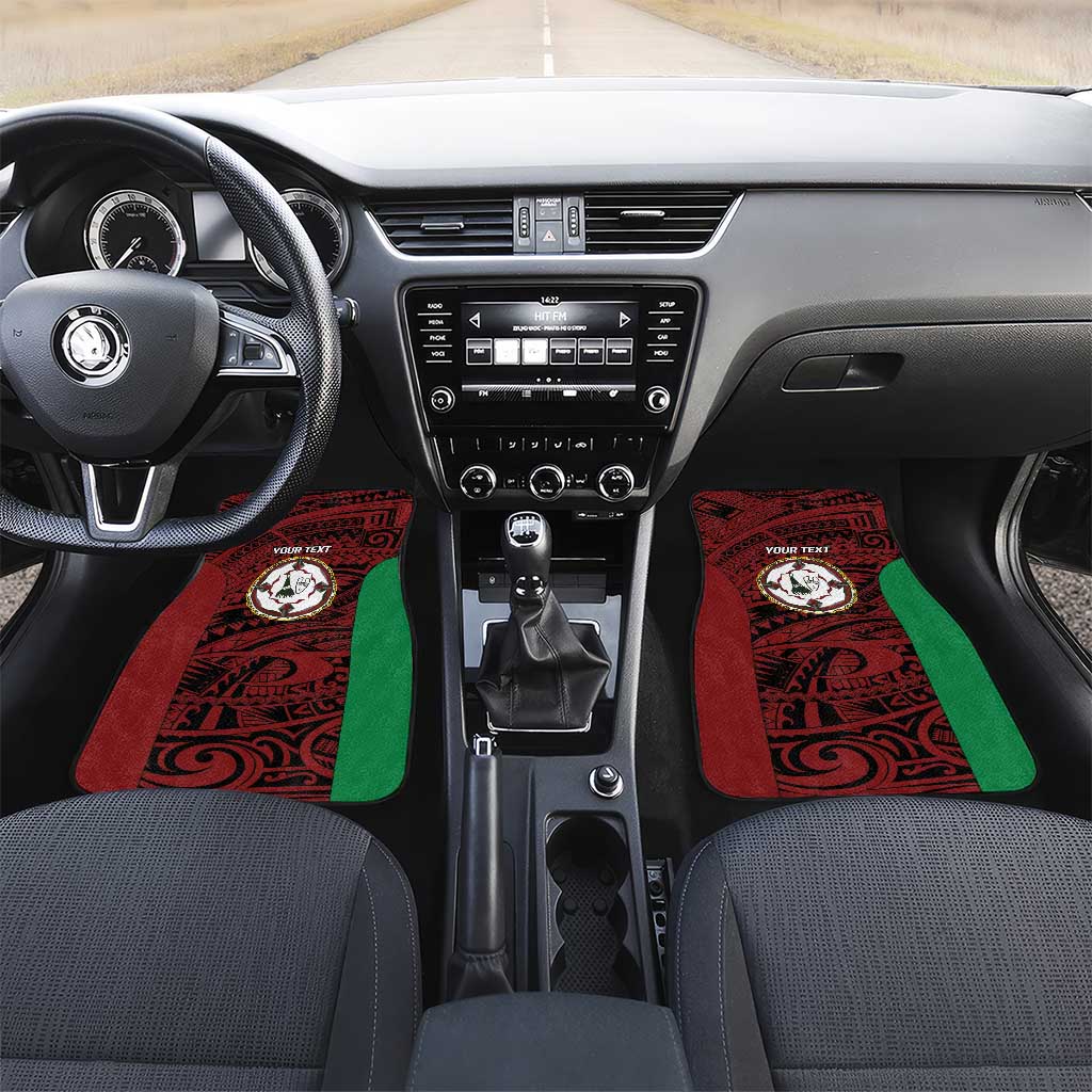 Personalised PNG East New Britain Province Car Mats Bird of Paradise Tattoo Flag Motif - Polynesian Pride