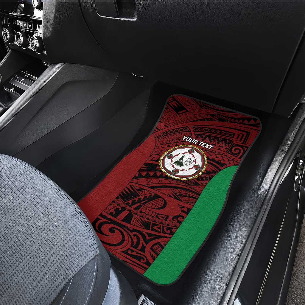 Personalised PNG East New Britain Province Car Mats Bird of Paradise Tattoo Flag Motif - Polynesian Pride