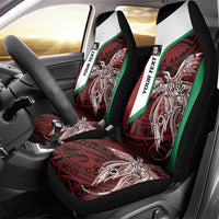 Personalised PNG East New Britain Province Car Seat Cover Bird of Paradise Tattoo Flag Motif LT9 - Polynesian Pride