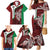 Personalised PNG East New Britain Province Family Matching Mermaid Dress and Hawaiian Shirt Bird of Paradise Tattoo Flag Motif - Polynesian Pride