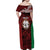 Personalised PNG East New Britain Province Family Matching Off Shoulder Maxi Dress and Hawaiian Shirt Bird of Paradise Tattoo Flag Motif - Polynesian Pride