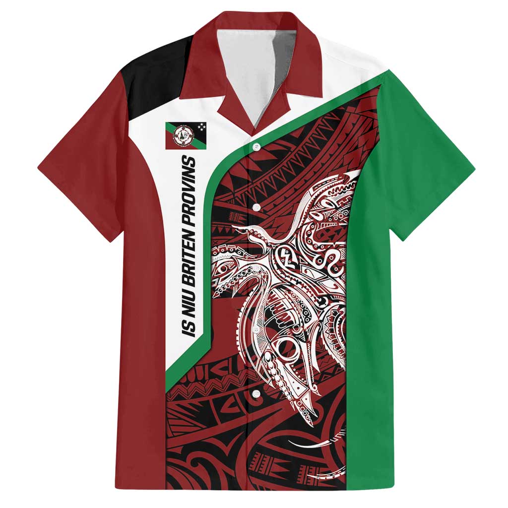 Personalised PNG East New Britain Province Family Matching Tank Maxi Dress and Hawaiian Shirt Bird of Paradise Tattoo Flag Motif - Polynesian Pride