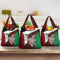 Personalised PNG East New Britain Province Grocery Bag Bird of Paradise Tattoo Flag Motif - Polynesian Pride