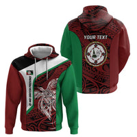 Personalised PNG East New Britain Province Hoodie Bird of Paradise Tattoo Flag Motif - Polynesian Pride