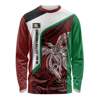 Personalised PNG East New Britain Province Long Sleeve Shirt Bird of Paradise Tattoo Flag Motif - Polynesian Pride