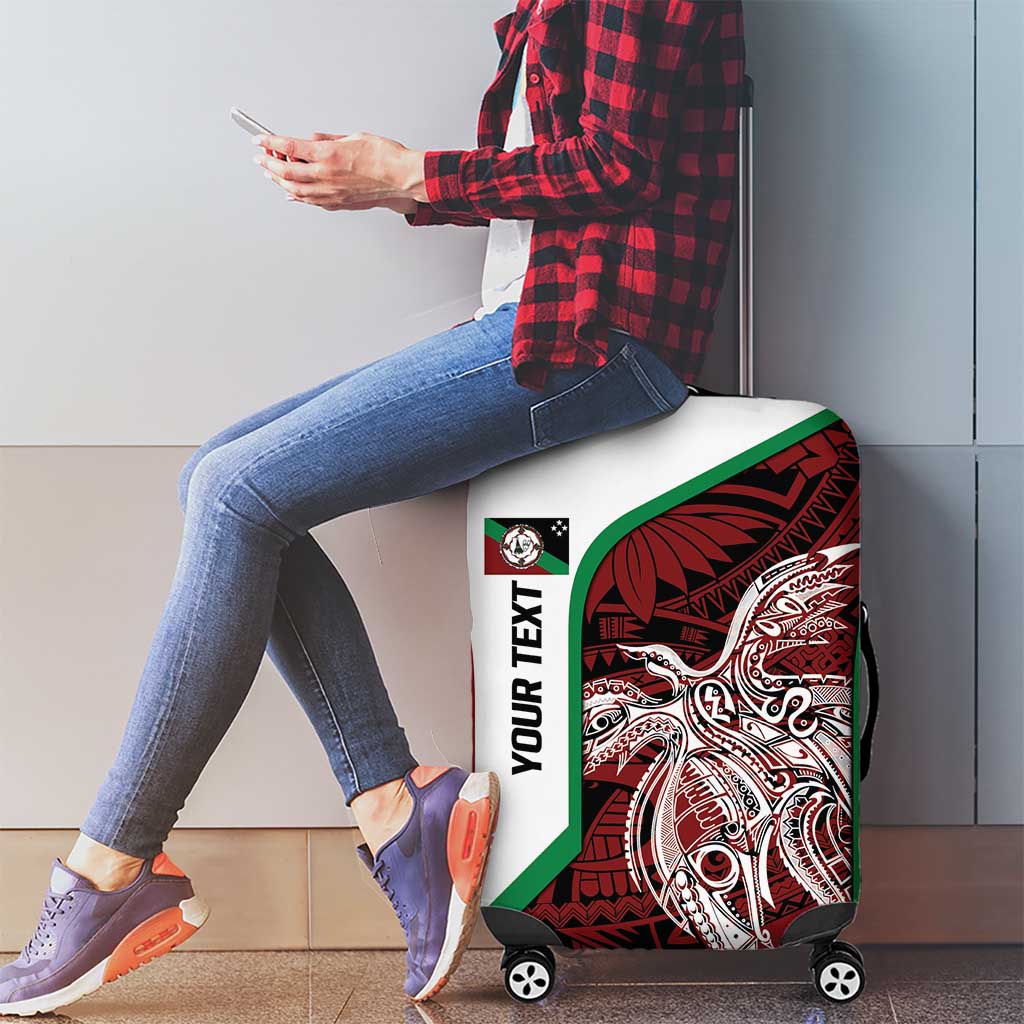 Personalised PNG East New Britain Province Luggage Cover Bird of Paradise Tattoo Flag Motif - Polynesian Pride