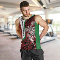 Personalised PNG East New Britain Province Men Tank Top Bird of Paradise Tattoo Flag Motif LT9 Green - Polynesian Pride