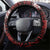 PNG East New Britain Province Steering Wheel Cover Bird of Paradise Tattoo Flag Motif - Polynesian Pride