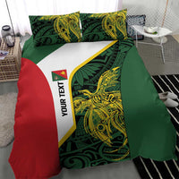 Personalised PNG East Sepik Province Bedding Set Bird of Paradise Tattoo Flag Motif - Polynesian Pride