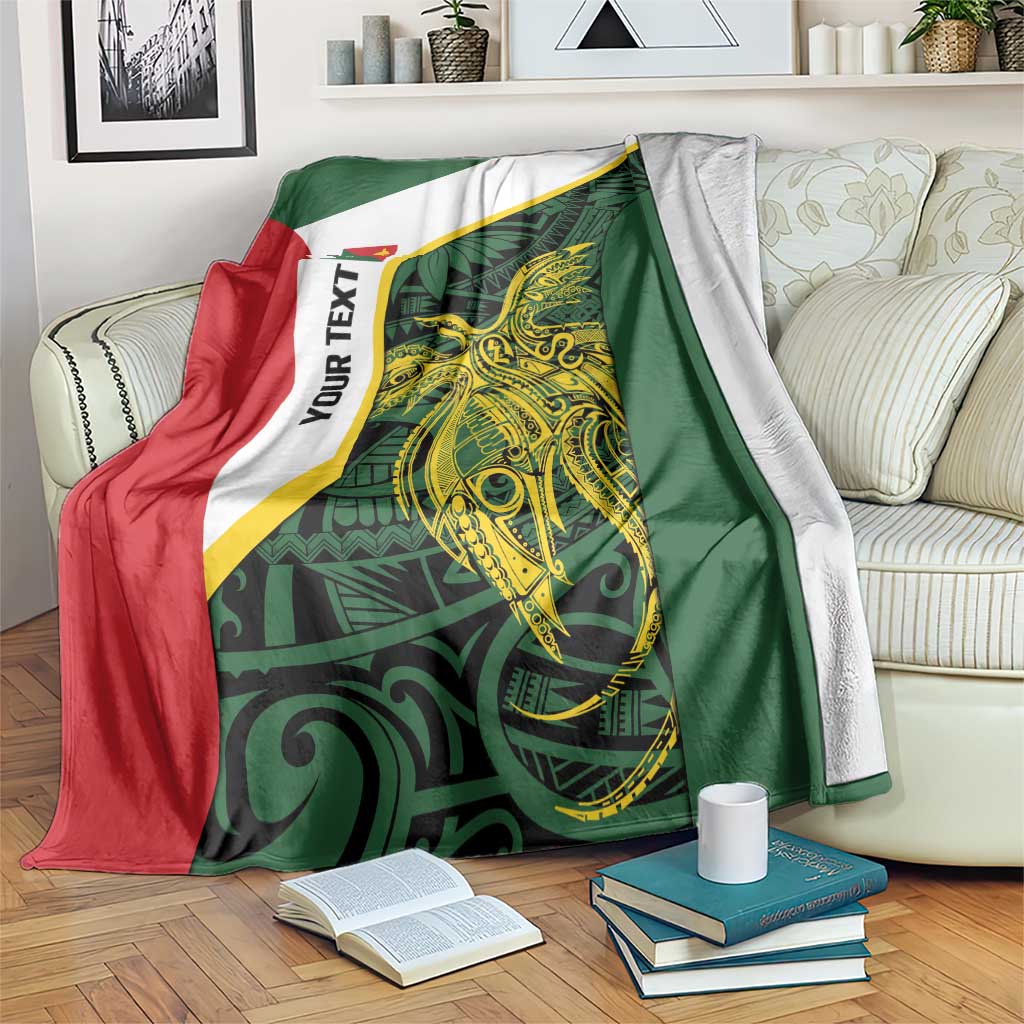 Personalised PNG East Sepik Province Blanket Bird of Paradise Tattoo Flag Motif - Polynesian Pride