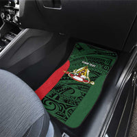 Personalised PNG East Sepik Province Car Mats Bird of Paradise Tattoo Flag Motif - Polynesian Pride