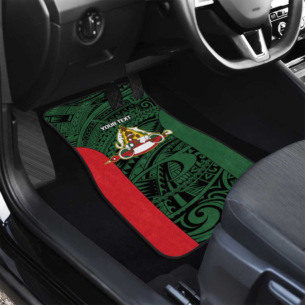 Personalised PNG East Sepik Province Car Mats Bird of Paradise Tattoo Flag Motif - Polynesian Pride