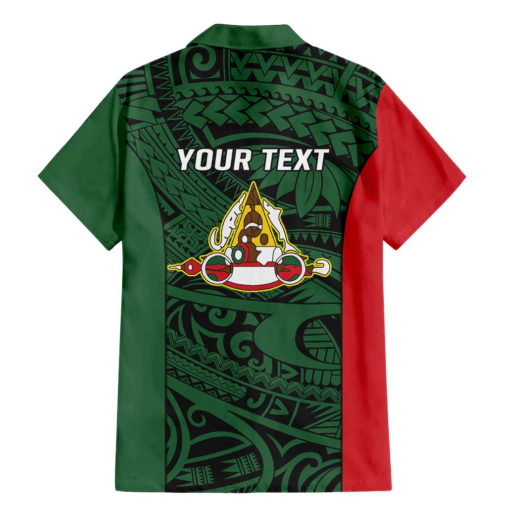 Personalised PNG East Sepik Province Family Matching Mermaid Dress and Hawaiian Shirt Bird of Paradise Tattoo Flag Motif - Polynesian Pride