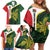 Personalised PNG East Sepik Province Family Matching Off Shoulder Short Dress and Hawaiian Shirt Bird of Paradise Tattoo Flag Motif - Polynesian Pride