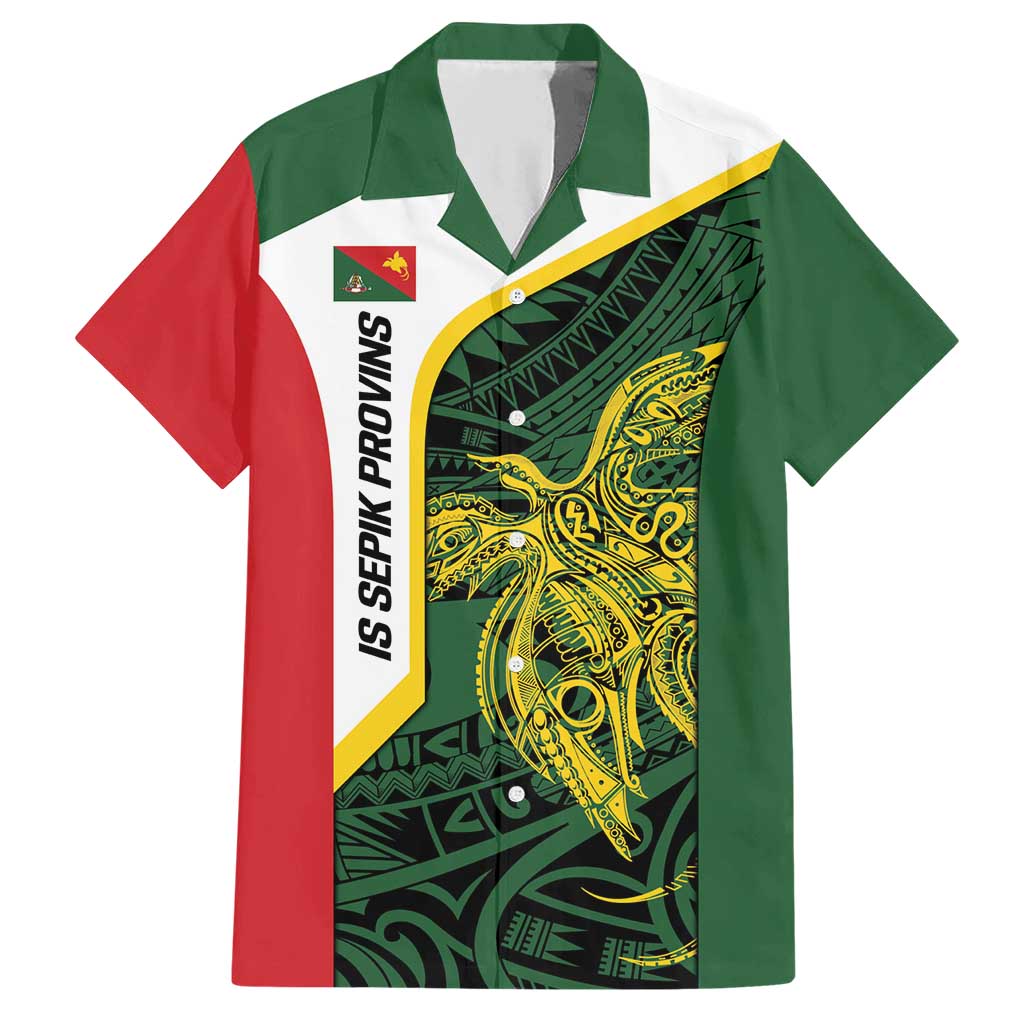 Personalised PNG East Sepik Province Family Matching Short Sleeve Bodycon Dress and Hawaiian Shirt Bird of Paradise Tattoo Flag Motif - Polynesian Pride