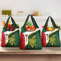 Personalised PNG East Sepik Province Grocery Bag Bird of Paradise Tattoo Flag Motif - Polynesian Pride