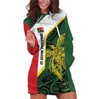 Personalised PNG East Sepik Province Hoodie Dress Bird of Paradise Tattoo Flag Motif - Polynesian Pride