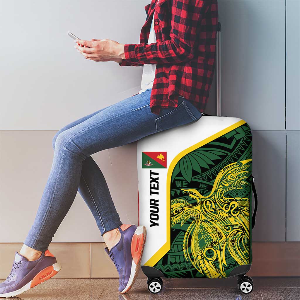 Personalised PNG East Sepik Province Luggage Cover Bird of Paradise Tattoo Flag Motif - Polynesian Pride
