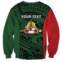 Personalised PNG East Sepik Province Sweatshirt Bird of Paradise Tattoo Flag Motif - Polynesian Pride